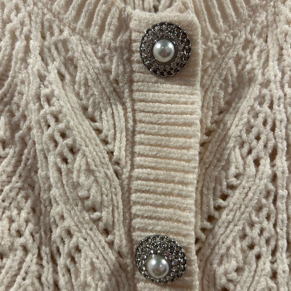 Express Ivory Textured Knit Top - Picture 2 of 4